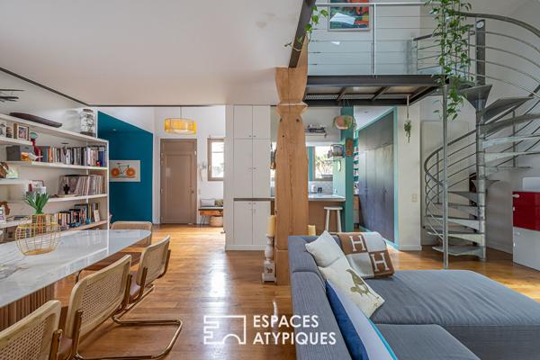 Maison à l’esprit loft avec terrasse