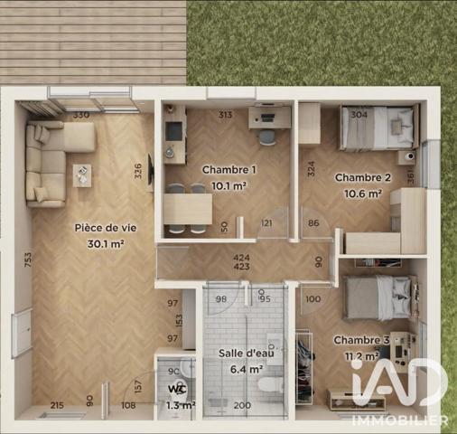 Maison à vendre 4 pièces 70 m² Saint-Hilaire-de-Riez