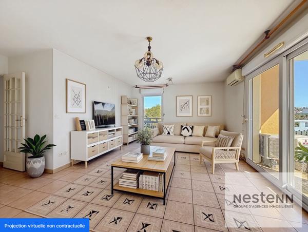 FREJUS - T4 lumineux avec terrasse plein sud et suite parentale parking