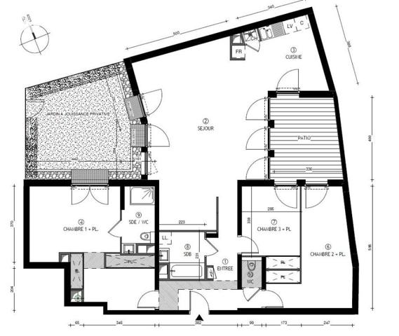 Nantes T4 double espace extérieur proche Radisson