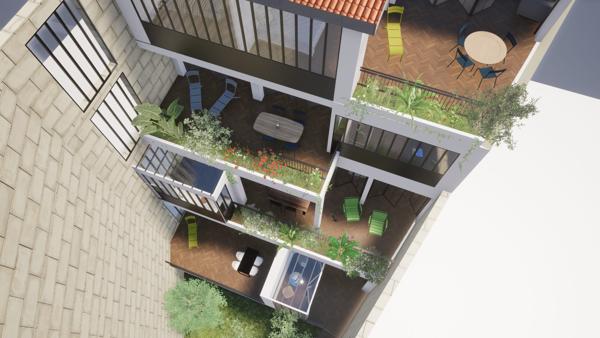Plateaux  Bordeaux centre: Ascenseur -Terrasse - Cave - Parking 