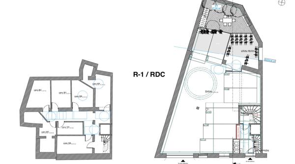 Plateaux  Bordeaux centre: Ascenseur -Terrasse - Cave - Parking 