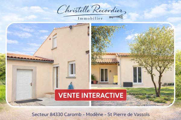 Modène (84330) MAISON INDIVIDUELLE AVEC JARDIN : SECTEUR CAROMB-MODENE-ST PIERRE DE VASSOLS