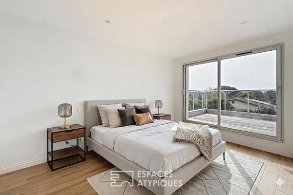 Maison neuve avec jardin et garage