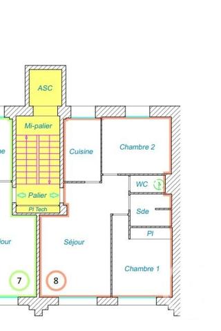 Appartement F3 à vendre  3 pièces - 49,72 m2 ST NAZAIRE - 44