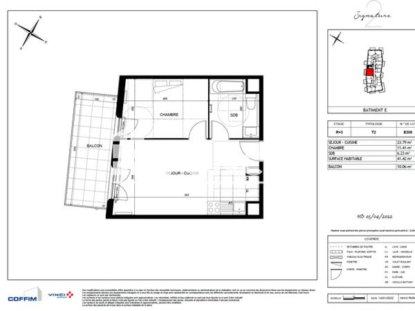Location Appartement 2 pièces 41.42 m² - RESIDENCE SIGNATURE Marseille 13009