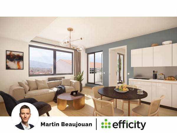 Appartement 3 pièces - 60 m² Exclusivité efficity