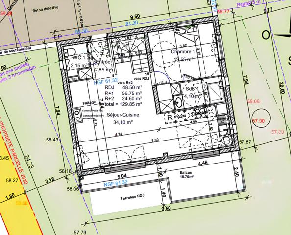 Maison Hardricourt 130 m², 3 chambres, parcelle 460 m²