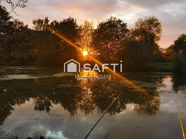 Un havre de paix  avec etang  en pleine nature