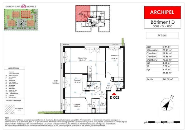 Appartement à vendre  4 pièces - 81,81 m2 LA VERPILLIERE - 38