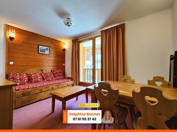 Bel appartement 2P/ T2 de 28 m2 avec grand balcon en pied de piste