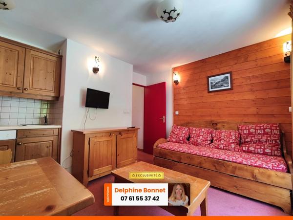 Bel appartement 2P/ T2 de 28 m2 avec grand balcon en pied de piste