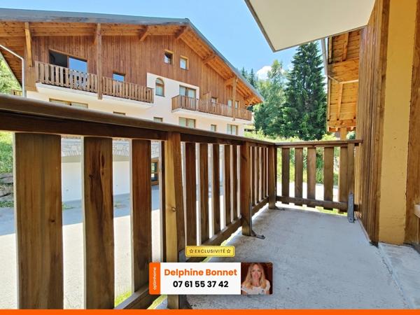 Bel appartement 2P/ T2 de 28 m2 avec grand balcon en pied de piste