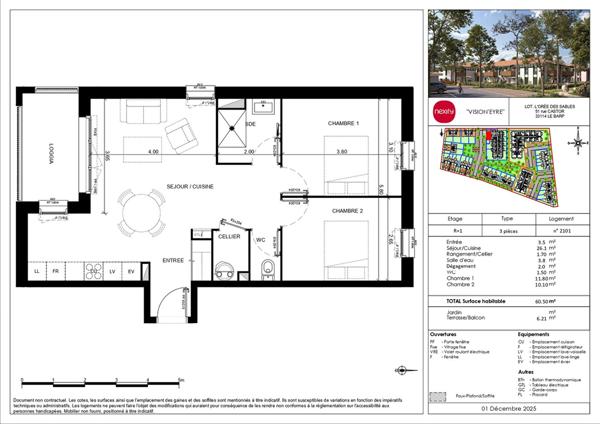 NEUF - appartements de 2 à 4 pièces avec balcon ou jardinet à partir de 169 000€