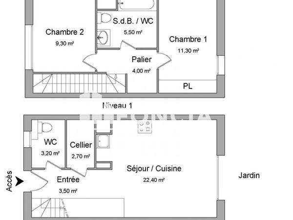 Location Maison 3 pièces 61.9 m² - 28 RUE DE BIGEAU Parempuyre 33290