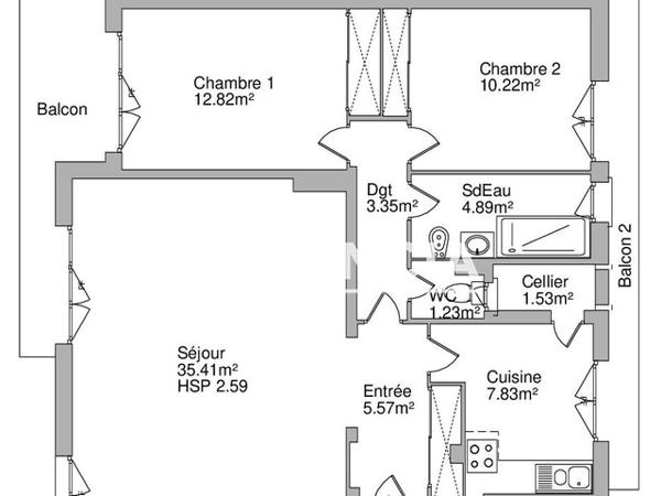 Location Appartement 4 pièces 82.85 m² - 36 BIS RUE ST MARC Orleans 45000