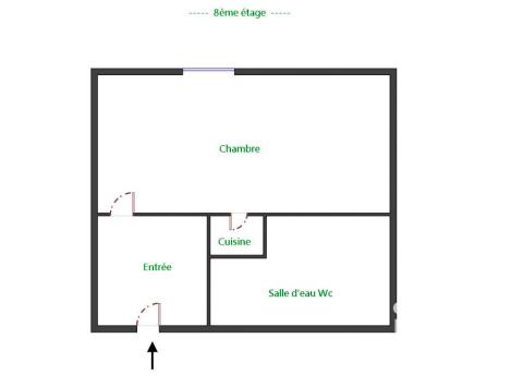 Studio à vendre 16,04 m² 