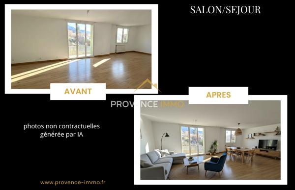 Digne-les-Bains (04000) Nouvelle Exclusivité Digne-les-Bains Appartement F3/4 de 74 m² – Vue Cousson, Balcon Sud, Garage & Cave
