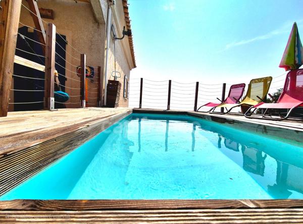 A vendre villa plain pied - Vue mer - 2 appartements indépendants - Borgo - Haute Corse (2b)