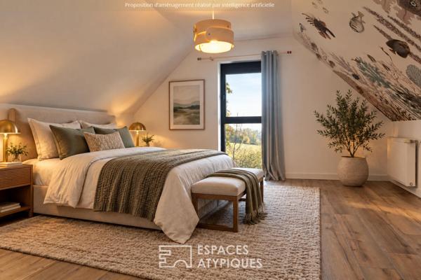 Villa d’exception avec sa piscine intérieure et sa vue dégagée