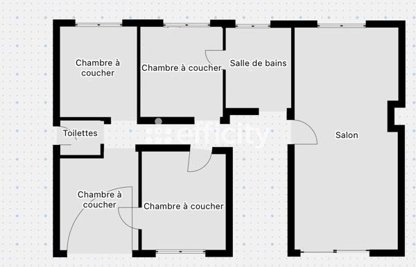 Appartement 5 pièces - 76 m² Exclusivité efficity
