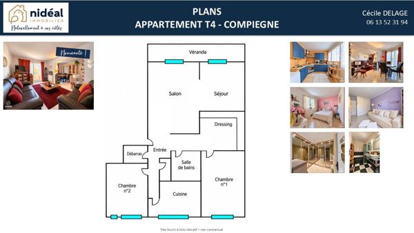 Appartement avec loggia 1er étage – 2 chambres, possibilité 3 – Ascenseur