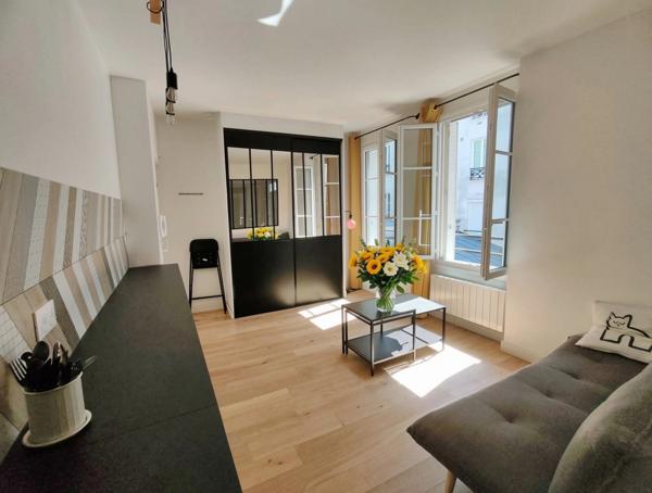 Paris 17ème Batignolles – 2 pièces rénové et meublé, au calme sur cour