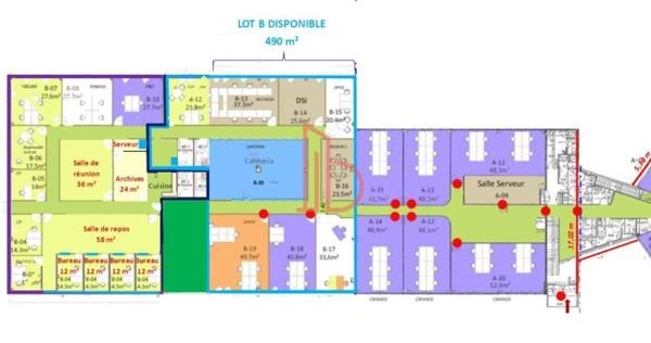 Bureau de 490 m² à louer à Bordeaux Sud-Ouest