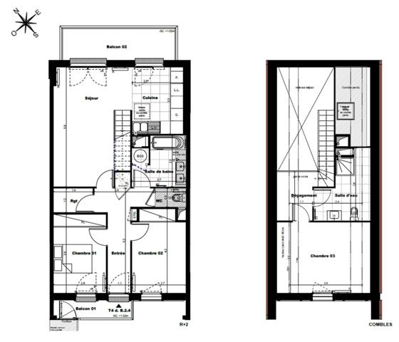 appt T4 neuf, à vendre CABOURG (14) : retour à la vente dernière minute, surface 87,73 m2 + balcons + 1 park