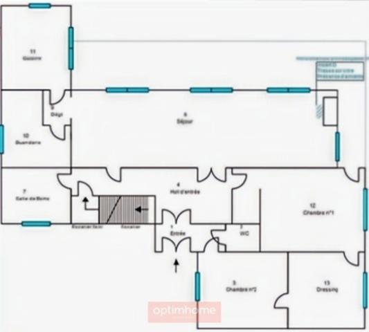 ARRAS CHR / CITADELLE – PAVILLON INDIVIDUEL SEMI PLAIN-PIED DE 219 M² – 5 CHAMBRES – SOUS-SOL COMPLET – JARDIN 1 008 M²
