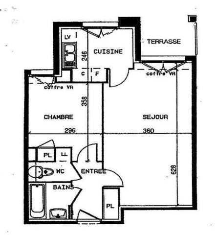 Appartement 2 pièces                                        - 44000 Nantes - Canclaux - Mellinet Réf : 127268