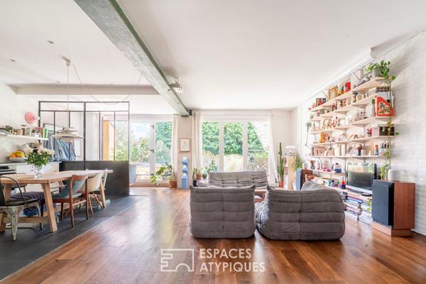 Loft sur jardin verdoyant dans une ancienne boutonnerie