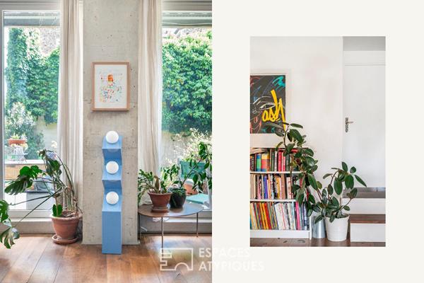 Loft sur jardin verdoyant dans une ancienne boutonnerie