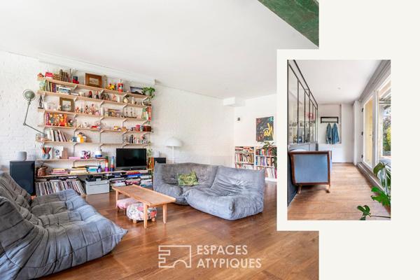 Loft sur jardin verdoyant dans une ancienne boutonnerie