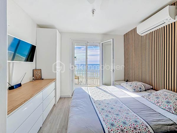 Découvrez ce magnifique appartement T3 de 67 m², idéalement situé au 4ᵉ et dernier étage d’une résidence, offrant une superbe vue dégagée sur la mer et les étangs. Grâce à son exposition sud-est, profitez d’une luminosité exceptionnelle tout au long de la journée.

L’appartement se compose d’une entrée desservant une agréable pièce de vie baignée de lumière avec sa cuisine entièrement aménagée et équipée, ouverte sur une terrasse avec une splendide vue mer et son barbecue intégré. Une première chambre bénéficie également de sa propre terrasse avec vue mer Une deuxième chambre complète l’espace nuit. Deux salles d'eau dont une avec WC. Un WC indépendant.

Côté prestations, le bien a été en partie rénové avec des menuiseries récemment changées, des volets roulants électriques solaires ainsi qu’une climatisation réversible.

Un bien rare sur le secteur, idéal en résidence principale, secondaire ou investissement, alliant confort, luminosité et panorama exceptionnel.
