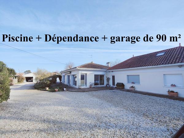 T8 au calme, de plain pied, piscine,garage de 90m²