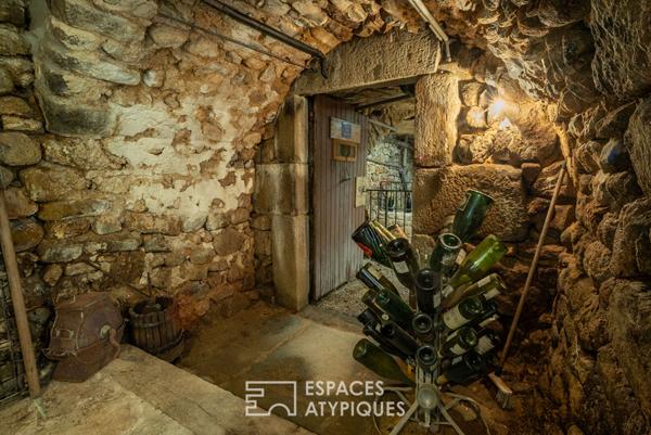 Ancienne ferme en pierre rénovée, piscine, vergers, vue panoramique