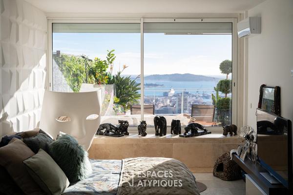 Appartement vue mer et rade avec terrasse