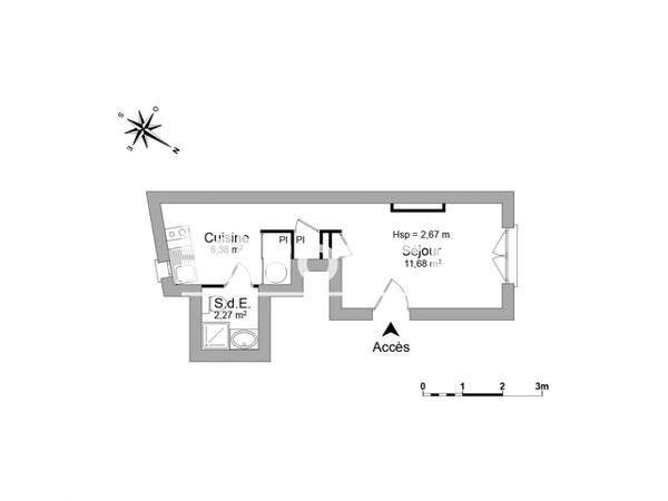 Location Studio 20.21 m² - 96 RUE RIQUET Toulouse 31000