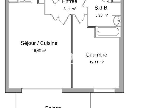Location Appartement 2 pièces 39.9 m² - 13 RUE OLYMPE DE GOUGES Lingolsheim 67380