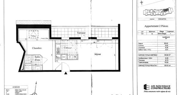 À vendre Appartement 2 pièces 39 m² - Limeil-brévannes 94450
