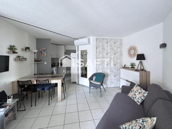 appartement t2 rénové et climatisé vue étang