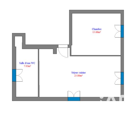 Appartement à vendre 2 pièces 44,49 m² Saint-Laurent-du-Var