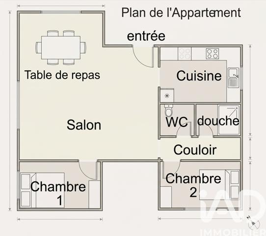 Appartement à vendre 4 pièces 56 m² Montluçon