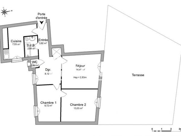 Location Appartement 3 pièces 60.21 m² - 19 RUE DES CELESTES Vienne 38200