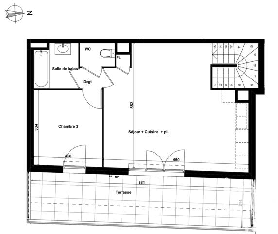 Appartement 4 pièces de 90 m² à Aix-en-Provence (13090)