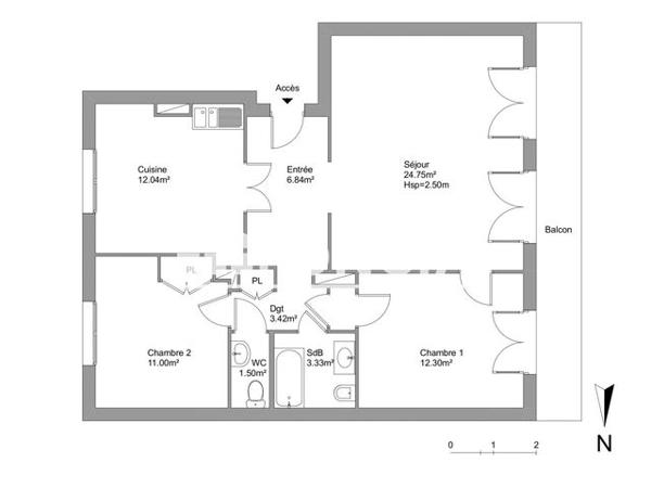 Location Appartement 3 pièces 81 m² - 2-4 SQUARE VASSY Vienne 38200