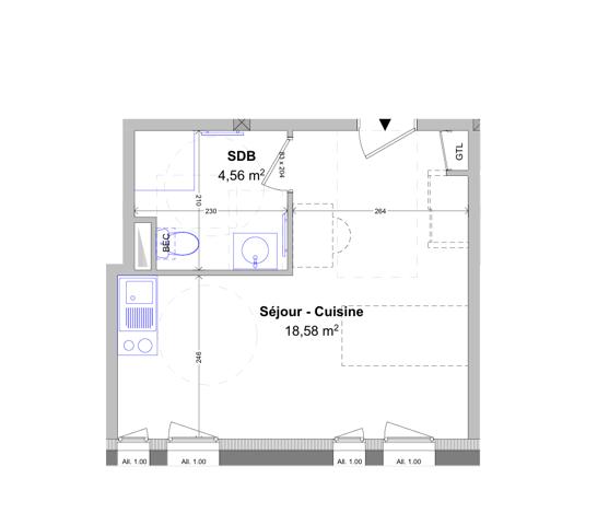 Appartement rénové à quelques pas de l’université et du parc d’Ornano