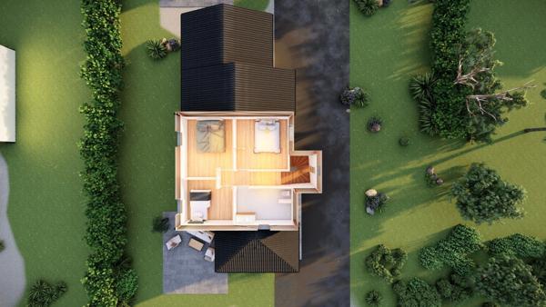 Maison de ville de 119m2 avec 4 chambres sur 300m2 de terrain.