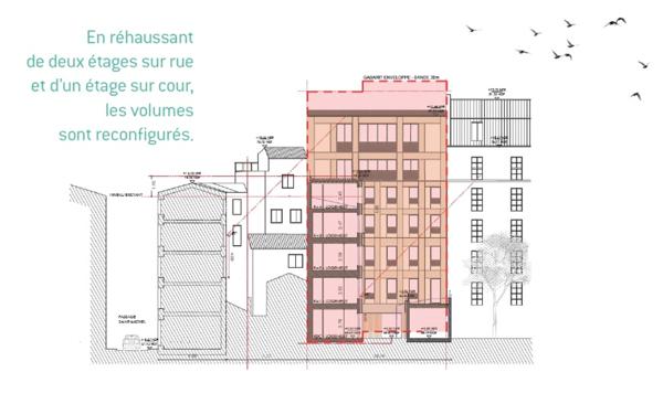 Studio neuf dans un immeuble restructuré à vendre PARIS 17e, surface habitable 15,10 m2.